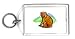 Keychain with primate, rainforest, monkey, marmoset, golden