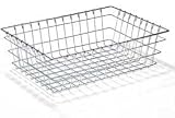 Steel Plated Wire Basket Chrome 12x18x5