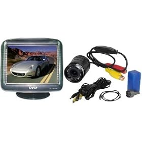 Pyle PLCM35R 3.5-Inch TFT LCD Monitor/Night Vision Rear-View Camera: Car Electronics