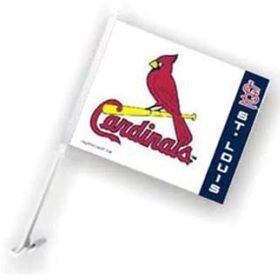 MLB St. Louis Cardinals Car Flag W/Wall Brackett
