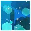 ArtScape 9' Blue Hexagons Pool Table Cloth