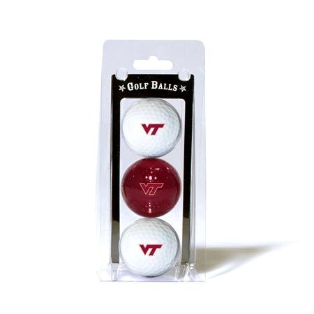 Virginia Tech Hokies Vt Ncaa Team Logo 3 Golf Ball Pack