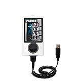 Coiled USB Cable for the Microsoft Zune Gen2 with Power Hot Sync and Charge capabilities - uses Gomadic TipExchange Technology