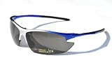 Ladgecom Sports Sunglasses with Smoke Lenses and Spare Yellow Lens with Case and Cloth