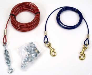 Titan Aerial Dog Run Dog Trolley Tie Out Cable System ? 50 feet