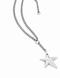 Miss Sixty Rock Pendant Star Shaped Pendant On Steel Chain 18.8 Inches