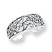 Sterling Silver Antiqued Floral Toe Ring
