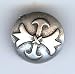 Musketeer (Fleur Di Lis) Button, Antique Silver 5/8"