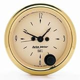 Auto Meter 1586 Golden Oldies 2-1/16 12V Short Sweep Electric Quartz Movement Clock with Second Hand