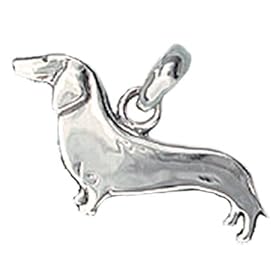 Dachshund Hand Made Sterling Silver Hound Dog Charm