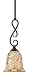 Quoizel MY1506ML Monterey Mosaic 1 Light Mini Pendant, Malaga and Pen Shell Mosaic Glass Shade