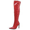 PLANET56 Costume Thigh High Gogo Dress Boots Red Patent