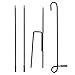 Home-X - 4 Piece Wrought Iron Garden Flag Stand, Perfect for Flags and Banners Size 18