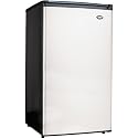 Sanyo SR-3770S Counter-High Refrigerator, Black and Stainless-Steel