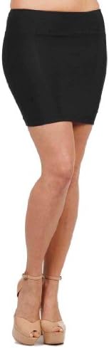 Stretch Simple Cotton Mini Skirt Minijoup Basic Plain Skirt
