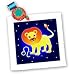 Cute Astrology Leo Zodiac Sign Lion - 10x10 Quilt Square