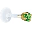 16 Gauge 5/16" Solid 14KT Yellow Gold 3mm Green Cubic Zirconia Bioplast Tragus Earring Stud