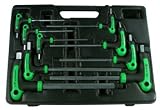 Astro Pneumatic 9 pc. T-4 Handle Ball-Point and Hex Key SAE Wrench Set
