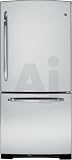 Review GE  / GE GDSL0KCXLS 20.2 cu. ft. Bottom-Freezer Refrigerator with 4 Glass Shelves, Gallon Door Storage, Snack Drawer and Illuminated Upfront Temperature Controls: CleanSteel