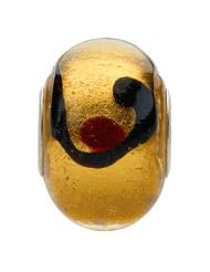 Kera Gold Bleeding Murano Glass Bead