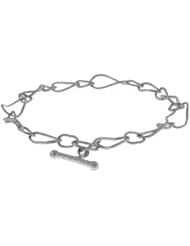 18KT Yellow Textured Links Bracelets Length = 7.5