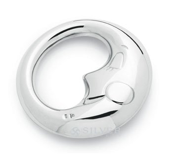 Cunill Sterling Silver Moon Baby Rattle