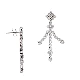 STERLING SILVER CZ SMALL CHANDELIER EARRINGS