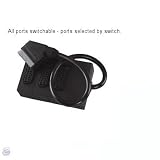 Ex-Pro Premium Black 3 Way Scart Splitter - SWITCHABLE, Shielded cable, stress reliefs. 21 Pin Fully screen. 2 Year Ex-Pro warranty