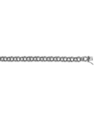 CleverEves 14Kt White Gold Triple Charm 1.7mm Bracelet