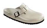 Birkenstock clogs Boston from Leather in Nacre with a regular insole