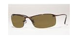 Ray Ban Sunglasses RB 3183 Top Bar 014/73 Brown/B-15XLT, 63mm