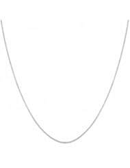 Jewelry: Sterling Silver 1.2mm Round Box Chain (20 inch) - Fremada