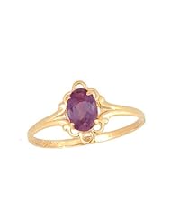 14K Gold Teens Genuine June Birthstone Ring - Rhodolite (size 5 1/2)