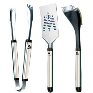 New Magma 3 Piece Utensil Set - Spatula, Tongs, Grill Brush