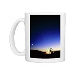 Starry sky and stargazer Photo Mugs