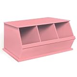 Badger Basket Three Bin Storage Cubby - Pink
