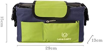 Crazystone's Mommy Bag Stroller Hanging Bag Storage Pouch Waterproof Lining for Carts, Umbrella Vehicles, Tricycles (Coffee yellow)