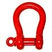 3/8" 1-1/2 Ton-WLL Painted Carbon Steel Screw Pin Anchor Shackle, Pack of 5