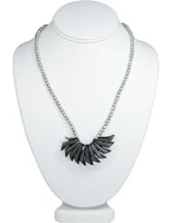 Flapper Girl Doll Shoe Necklace in Sage/Black