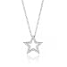 Bling Jewelry Pave CZ Open Star Pendant Necklace