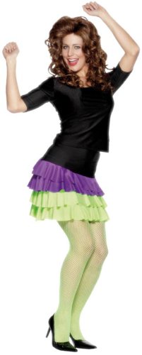 ADULT FANCY DRESS 80'S RARA SKIRT & LYCRA TOP UK size 12 /14