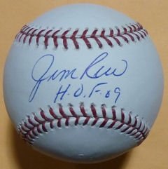 Jim Rice Autographed/Hand Signed MLB Baseball Boston Red Sox w/HOF 09 inscription