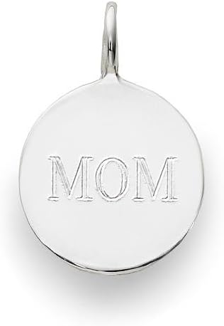 Sarah Chloe Sterling Silver Engraved Add On Mom Charm