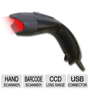 Adesso Slim Long Range Handheld CCD Scanner NuScan-2100U