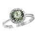 Natural 2.00ct Round Green Amethyst and Diamonds title=