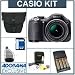 Casio High Speed Exilim Zoom EX-FH25 Digital Camera Kit, - BLACK - with 8GB SD Memory Card. 4 AA Nickel Metal Hydride (NiMH) 2900 mAH Rechargeable Batteries with 4-Hour AA & AAA Quick Charger, 110/220 volt. Camera Case, Digital Camera & Lens Cleaning Kit, USB 2.0 SD Card Reader
