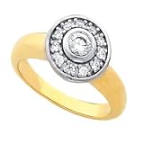 14K Two-Tone Gold Diamond Engagement Ring - 0.42 Ct., 0.75 Ct., 1.00 Ct. or 1.25 Ct.