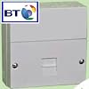 NTE5a Master Socket (BT Brand) with split front section for connection of extension sockets (network point) - Two part unit - includes back box (NTE5 is fitted inside customer premises and provides a demarcation point between BT or other phone provider network and consumer wiring) - Ideal to replace any damaged existing BT master socket front split half panel