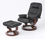 Kitchen & Housewares : Leather electric massage recliner chair with footstool black