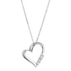 Bella Donna Anh�nger mit Kette 375/000 Weissgold 43 cm 3 Brillanten W-PI  0,10ct.  655867